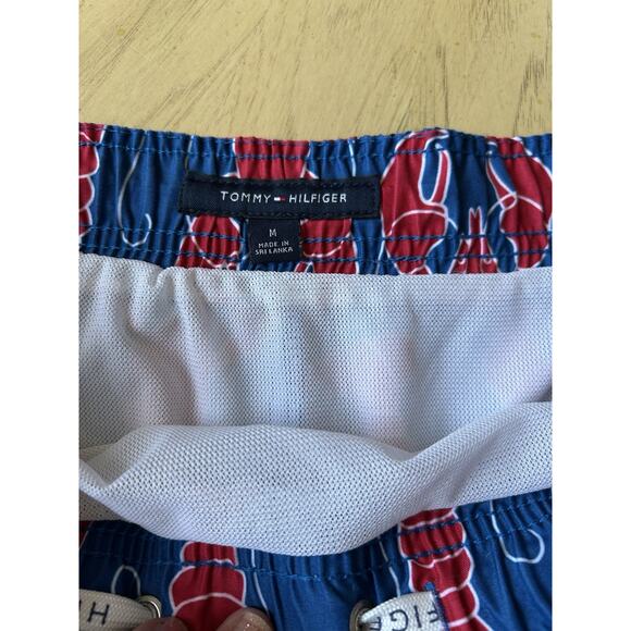 lobster Swim Trunks Shorts mens Medium Surfer Board blue red Tommy Hilfiger USA - Picture 7 of 11